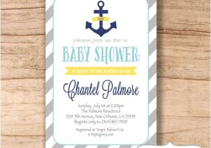 Etsy Nautical Baby Shower Invitations Nautical Baby Shower Invitation Anchor by Sweetprovidence