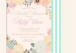 Etsy Printable Bridal Shower Invitations Printable Invitations Bridal Shower Invitation Flowers