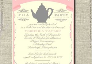 Etsy Tea Party Bridal Shower Invitations Bridal Shower Party Invitation Printable Personalized
