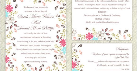 Etsy Wedding Invitation Template 13 Etsy Wedding Invite Templates Weddingmix