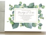 Eucalyptus Wedding Invitation Template Greenery themed Wedding Invitations From Etsy