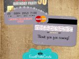 Event Photo Cards Party Invitations 50 Birthday Party Invitations Credit Card