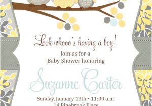 Evite Baby Shower Invitations Owl Baby Boy Shower Invitation Printable Baby Shower