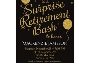 Evite Retirement Party Invitations Surprise Retirement Party Invitation Gold Balloons