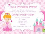 Example Invitation Card Birthday Party Princess Birthday Party Invitations Princess Birthday