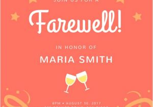 Example Invitation Card Farewell Party Customize 3 999 Farewell Party Invitation Templates