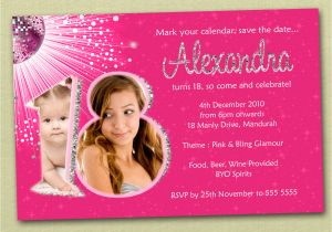 Example Of 18th Birthday Invitation Card Free 18th Birthday Invitations Wording Free Printable