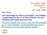 Example Of An Invitation Letter for A Birthday Party How to Write An Informal Letter Invitation and An E