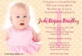 Example Of Baptismal Invitation Baptism Invitation Wording Samples Wordings and Messages