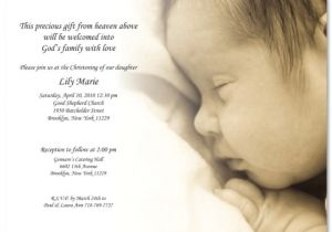 Example Of Baptismal Invitation Pretty Christening Baptism Invitation Template Sample with