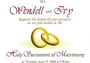 Example Of Civil Wedding Invitation Card Wedding Invitations Wording Samples Wedding Invitation