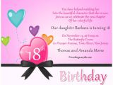 Example Of Invitation Card for 18 Birthday 18th Bday Invitations Wordings