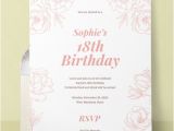Example Of Invitation Card for 18 Birthday Free 18th Birthday Invitation Template Download 508