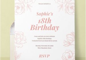 Example Of Invitation Card for 18 Birthday Free 18th Birthday Invitation Template Download 508