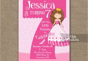 Example Of Invitation Card for 7th Birthday 7th Birthday Invitation Pink Princess Invitation Nifty
