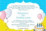 Example Of Invitation Card for 7th Birthday Sample 7th Birthday Invitation
