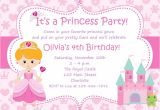 Example Of Invitation Card for Birthday Princess Birthday Party Invitations Princess Birthday