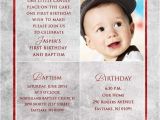 Example Of Invitation Card for Christening and Birthday Christening and Birthday Invitation Template
