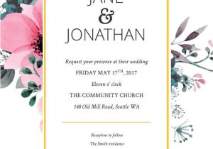 Example Of Invitation Card for Wedding 16 Free Invitation Card Templates Examples Lucidpress
