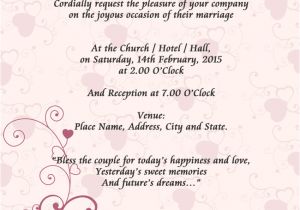 Example Of Wedding Invitation Card Wording My Blog Invitation