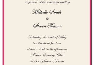 Example Of Wedding Invitation with Reception Wording Wedding Invitations Wording From Bride and Groom Wedding