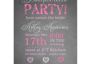 Examples Of Bachelorette Party Invitation Wording Chalkie Bachelorette Invitations Paperstyle