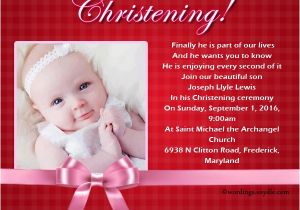 Examples Of Baptism Invitations Christening Invitation Wording Wordings and Messages