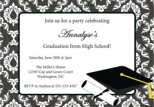 Examples Of Graduation Party Invitations Graduation Invitations Invitation Card for Graduation