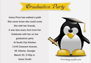 Examples Of Graduation Party Invitations Graduation Party Invitation Wording Wordings and Messages