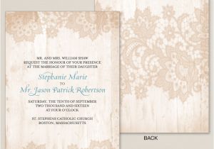 Exclusively Weddings Invitations Exclusively Weddings Woodland Lace