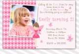 Fairy 1st Birthday Invitations Pink Fairy Birthday Invitation Custom Any Age Girl 1st