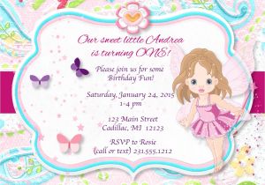 Fairy 1st Birthday Invitations Pink Pixie Fairy Birthday Invitation 1st Birthday Fairy