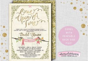 Fairy Tale Bridal Shower Invitations Bridal Shower Invitation " Ce Upon A Time" Printable