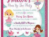 Fairy Tea Party Invitations Dress Up Fairy Tea Party Birthday Invitations Di 687
