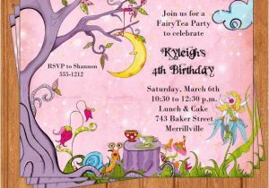Fairy Tea Party Invitations Fairy Tea Invitation Tea Party Printable Editable