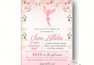 Fairy themed Birthday Invitation Fairy Princess Birthday Invitation Fairy Birthday Party