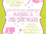 Fairy themed Birthday Invitation Wording Fairy Princess Birthday Party Invitation In by