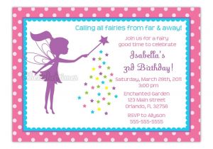 Fairy themed Birthday Invitation Wording Little Fairy Silhouette Birthday Party by Cherishedtimes