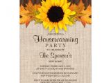Fall Housewarming Party Invitations Rustic Fall Sunflower Housewarming Party Invites Zazzle