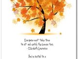 Fall Party Invites Autumn Maple Tree Invitation Fall Invitations