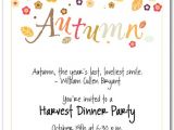 Fall Party Invites Autumn Season Invitations Fall Invitations