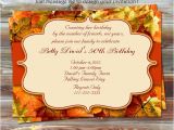 Fall themed Birthday Party Invitations Diy Printable Fall theme Birthday Invitation by Designsbydms