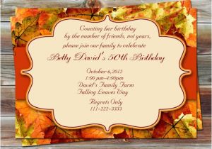 Fall themed Birthday Party Invitations Diy Printable Fall theme Birthday Invitation by Designsbydms