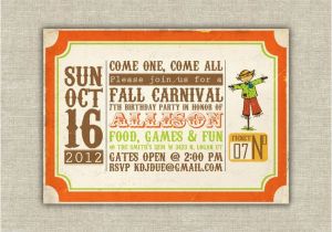 Fall themed Birthday Party Invitations Printable Digital File Harvest Party Invitations