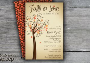 Fall themed Bridal Shower Invitations Autumn Fall theme Wedding & Shower Ideas