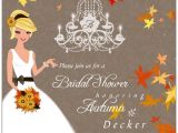 Fall themed Bridal Shower Invitations Autumn Romance Bridal Shower Invitations