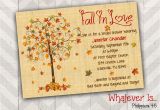 Fall themed Bridal Shower Invitations Fall In Love Bridal Shower Invitation