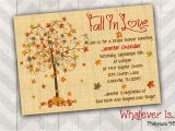 Fall themed Bridal Shower Invitations Fall In Love Bridal Shower Invitation