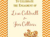 Fall themed Engagement Party Invitations Engagement Party Invitation Autumn themed Engagement