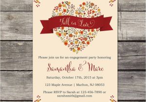 Fall themed Engagement Party Invitations Fall Engagement Party Invitations Invitation Librarry